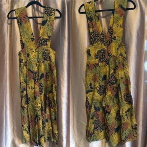 Vintage Tribal Deep V Thick Strap Wide Leg Jumper